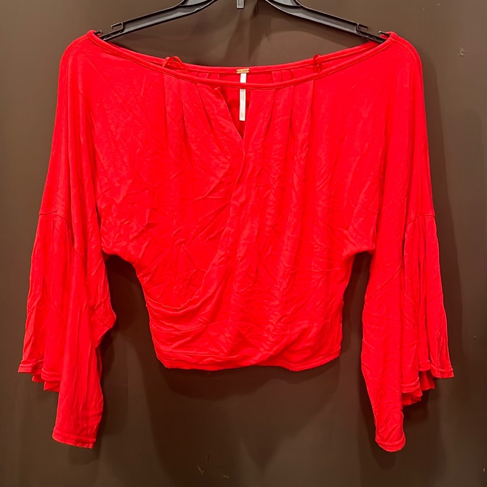 Free People Women’s Blouse, Red, size XS